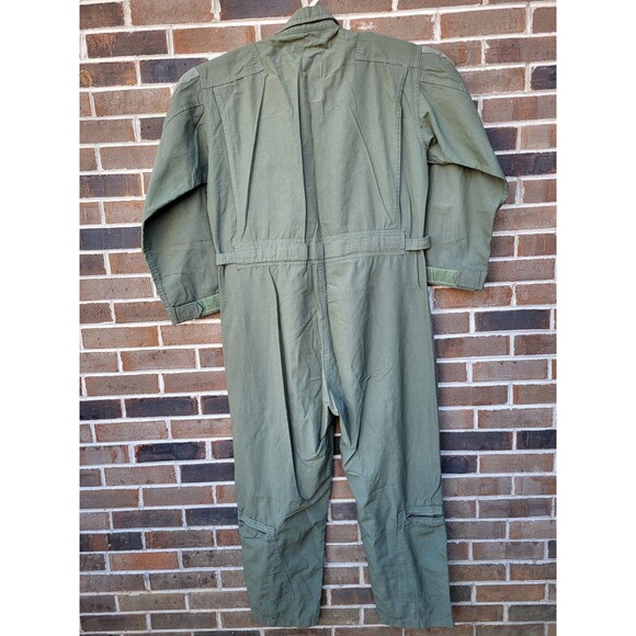 US Air Force Flyers Coveralls Mens 46R Sage Green Flight Suit CWU-27/P Military - Picture 11 of 11